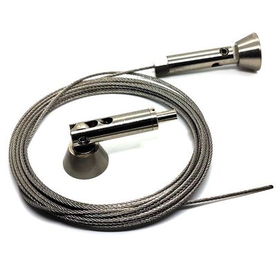 Sistem Tampilan Penjepit Kabel Baja Tahan Karat Dengan Pengikat Langit-langit ke Lantai