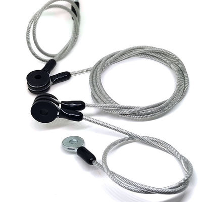 PVC dilapisi transparan baja angkat Sling Lanyard Kabel Tether Tali Keamanan