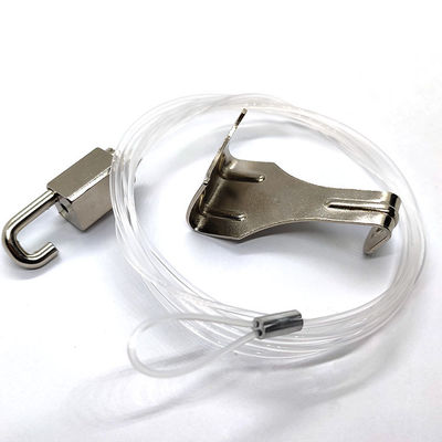 Sistem Penggantung Gambar Langit-Langit Kabel Nilon Transparan Pengaturan Pengait Gripper Kabel