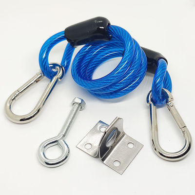 High Tensile Vinyl Coating Galvanized Cable Spring Lanyard Sling Untuk Otomotif Door Bolt
