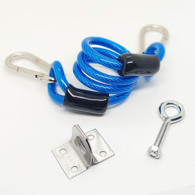 High Tensile Vinyl Coating Galvanized Cable Spring Lanyard Sling Untuk Otomotif Door Bolt