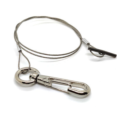 Satu kaki stainless steel kawat tali tanaman pot gantungan kit dengan metal hook