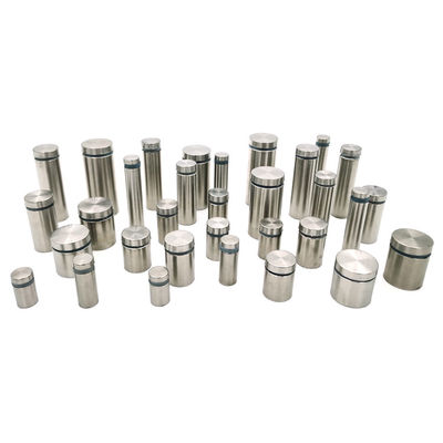 Pemasangan Standoff Perangkat Keras Tampilan Pemegang Tanda Akrilik Dengan Bagian Atas Datar Dan Konektor