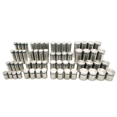 Pemasangan Standoff Perangkat Keras Tampilan Pemegang Tanda Akrilik Dengan Bagian Atas Datar Dan Konektor