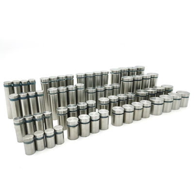 Grosir Bushed Stainless Glass Rail Standoff Dekoratif Sign Clamps Sign Holder