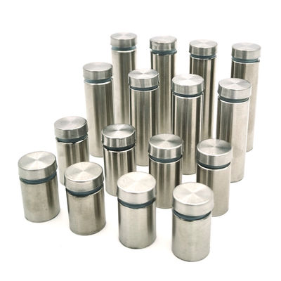 Stainless Steel Acrylic Glass Clip Spacer Threaded Sign Standoff Untuk Panel Kaca Tanda Iklan