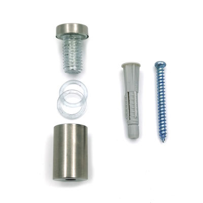 Stainless Steel Acrylic Glass Clip Spacer Threaded Sign Standoff Untuk Panel Kaca Tanda Iklan