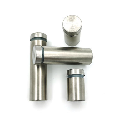 Stainless Steel Acrylic Glass Clip Spacer Threaded Sign Standoff Untuk Panel Kaca Tanda Iklan