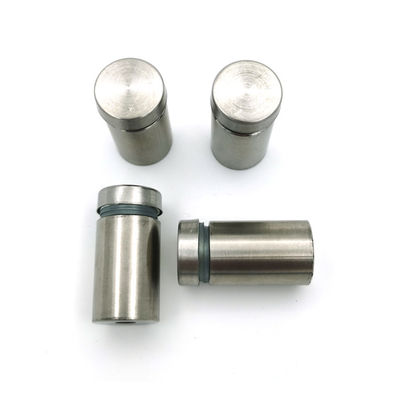 Stainless Steel Acrylic Glass Clip Spacer Threaded Sign Standoff Untuk Panel Kaca Tanda Iklan