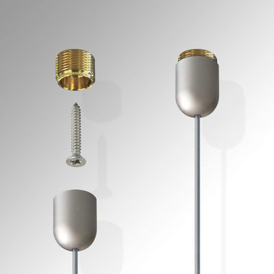 Sistem Tampilan Kabel Penandaan Gantung Kawat Aluminium Iklan yang Dipasang di Dinding Toko Ritel