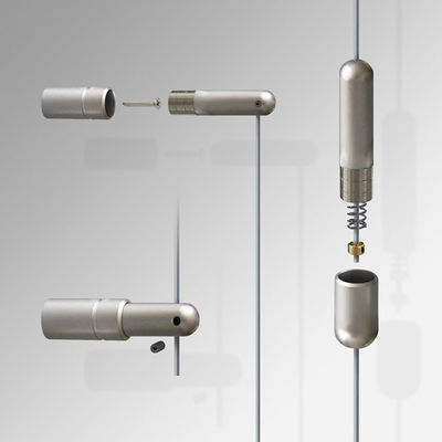 Aluminium Multifungsi Wall-to-Wall Cable Display Wire Hanging System Dengan Rel Untuk Lukisan Seni Dan Bingkai