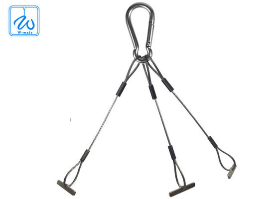 Portable Tiga kaki Steel Kabel Suspensi Gantung Kits Untuk Pot Bunga