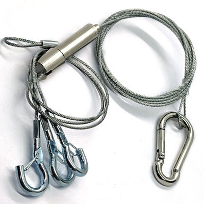 Steel Wire Rope Adjustable Plant Pot Hanging Kit Dengan Hook Untuk Keamanan