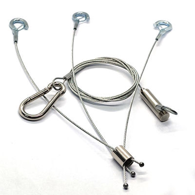 Steel Wire Rope Adjustable Plant Pot Hanging Kit Dengan Hook Untuk Keamanan
