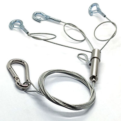 Steel Wire Rope Adjustable Plant Pot Hanging Kit Dengan Hook Untuk Keamanan