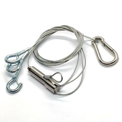 Steel Wire Rope Adjustable Plant Pot Hanging Kit Dengan Hook Untuk Keamanan