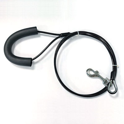 Rantai tali anjing yang dapat disesuaikan Tali tali hewan peliharaan stainless steel Tie Out Chain Tali tali dengan Snap Hook