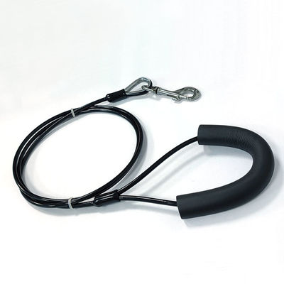 Rantai tali anjing yang dapat disesuaikan Tali tali hewan peliharaan stainless steel Tie Out Chain Tali tali dengan Snap Hook
