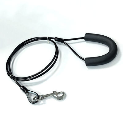 Rantai tali anjing yang dapat disesuaikan Tali tali hewan peliharaan stainless steel Tie Out Chain Tali tali dengan Snap Hook