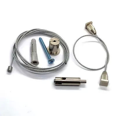 Kit pencahayaan suspensi yang dapat dipasang dengan cepat dengan kawat Chrome Finish Clips