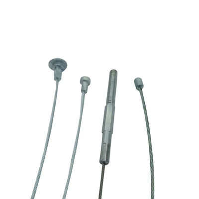 Kancing Ulir 7x7 Kustom Kepala Kawat Baja Galvanis Untuk Kabel Keamanan