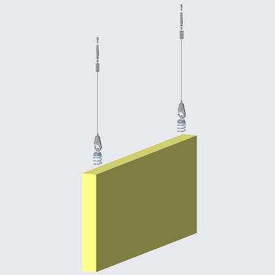 Mudah Diperbaiki Hubungkan Absorber Anchor Panel Akustik Wire Kit Hanging System