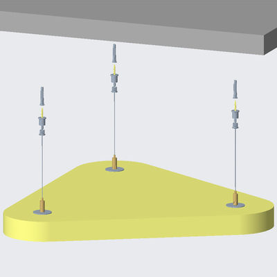 Hubungkan Set Kabel Adjustable Sound Absorbing Panel Ceiling Hanging System