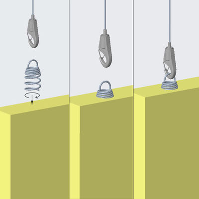 Hook Cable Suspension Kit Looping Gripper Hanging System For Acoustic Ceiling Tiles