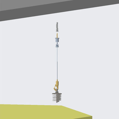 Sistem suspensi langit-langit tahan suara kabel stainless steel yang dapat disesuaikan untuk isolasi suara