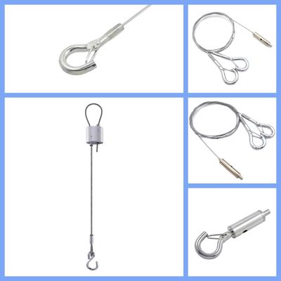 Kit Loop Kabel Baja Tahan Karat dengan Kait untuk Sistem Gantung Kawat