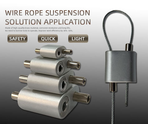 25*25MM Grip kabel stainless steel untuk pemasangan langit-langit dan koneksi aman