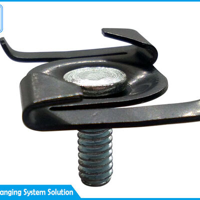 Bahan Bangunan T Bar Steel Cable Clips Suspended Ceiling T Grid