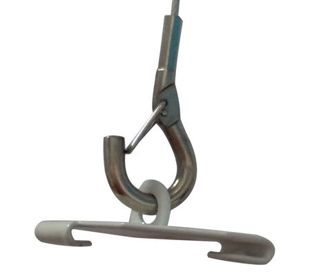 Bahan Bangunan T Bar Steel Cable Clips Suspended Ceiling T Grid