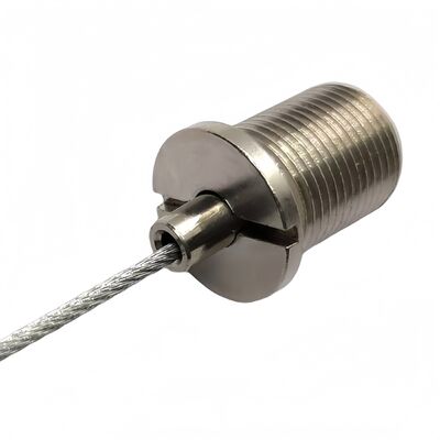 Alat Penjepit Kabel Male Threaded Tembaga Cepat Bahan Kuningan Klip Kawat Baja untuk Aksesori Pencahayaan