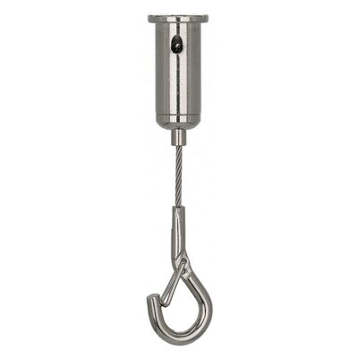 Custom Expandable Telescopic Hooked Cable Hanging System Retractable Steel Wire Rope With Spring Hook For Industrial Lighting Use