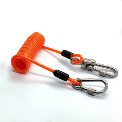 Pabrik Langsung OEM Disk Kunci Pengingat Kabel Sepeda Motor Alarm Keamanan Lanyard Spring Coil Wire Looped