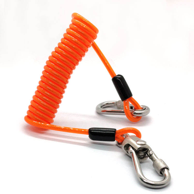 Pabrik Langsung OEM Disk Kunci Pengingat Kabel Sepeda Motor Alarm Keamanan Lanyard Spring Coil Wire Looped