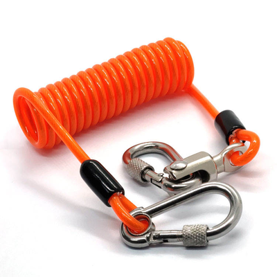 Pabrik Langsung OEM Disk Kunci Pengingat Kabel Sepeda Motor Alarm Keamanan Lanyard Spring Coil Wire Looped