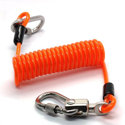 Pabrik Langsung OEM Disk Kunci Pengingat Kabel Sepeda Motor Alarm Keamanan Lanyard Spring Coil Wire Looped
