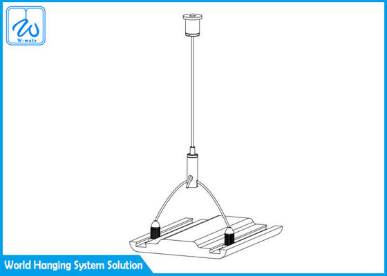 Set Lampu Panel Kuat Suspensi, Metal Warna Suspensi Wire Lighting Kit