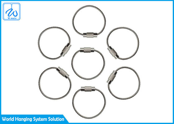 Gantungan Kunci Loop Kabel Kokoh Tahan Lama Untuk Mendaki Luar Ruangan Konstruksi Kawat 7 * 7