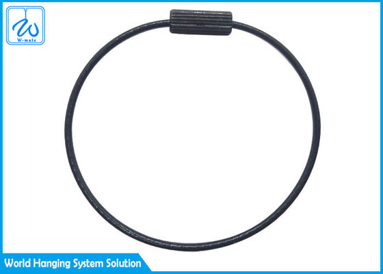 PVC dilapisi stainless steel kawat tali loop untuk menggantung tag bagasi