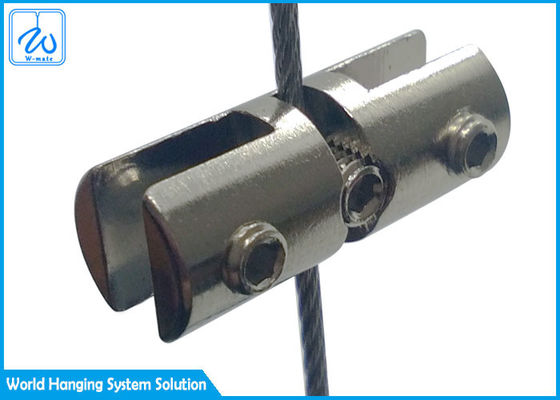 Sistem Gantung Kabel Seni Desain Tampilan Kustom Penjepit Sisi Kaca Dalam Perak