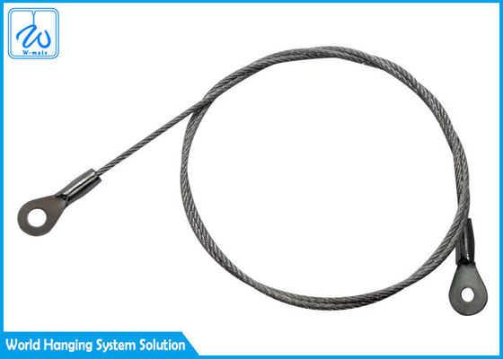 7x7 Eye - To - Eye Steel Lifting Wire Rope Lanyard Kit Wear Resistant