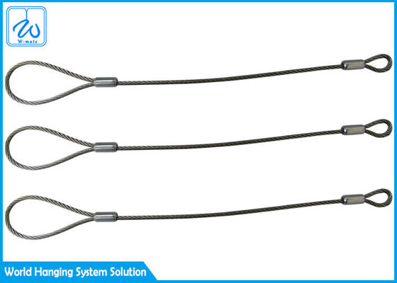 Kekuatan Dan Ketahanan 3,0 mm Rope Assembly Single Leg Dengan Double Loop
