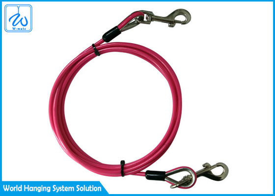 Kabel Tali Pengikat Hewan Peliharaan yang Aman dan Terjamin, Baja Berlapis untuk Anjing, Kabel Berkemah