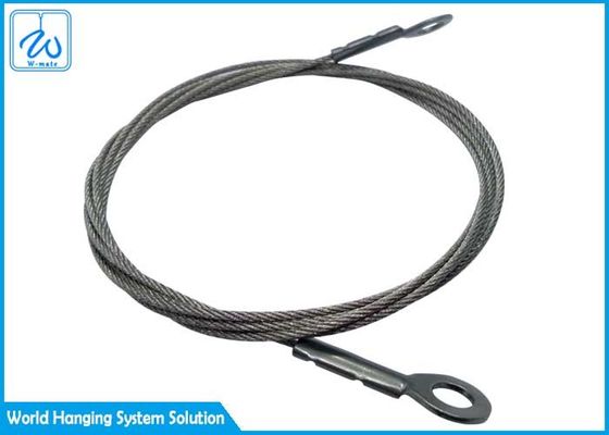 1.5mm Galvanized Steel Wire Cable Eye & Sling 1x19  For Lamp Hanging System