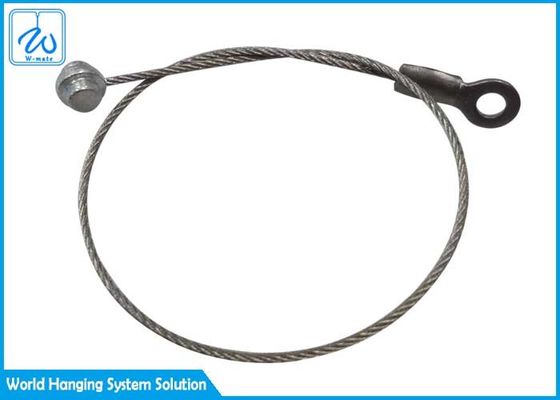Galvanized Wire Rope Lanyard Dengan Eyelet End Fitting Untuk Hanging Ceiling Light