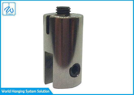 Satu Sisi Kuningan Kaca Rak Clamp Hanging Acrylic Kabel Suspensi Kit