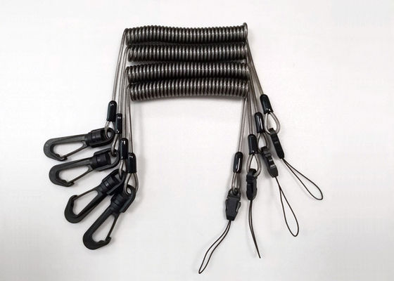 Kabel Keamanan Musim Semi 100cm Lapisan PU Retractable